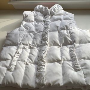 Lilly Pulitzer white down vest with pink zebra print inside. Size Large